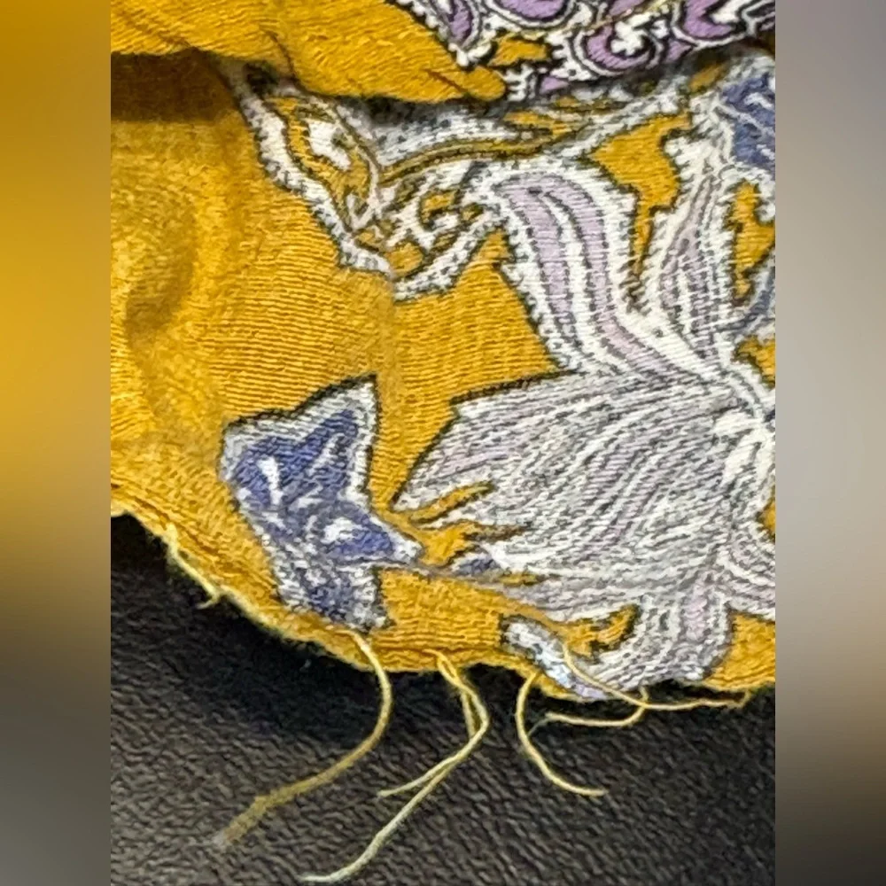 Anthropologie Mustard and Indigo Floral Mini Dress size XS * - Picture 14 of 15